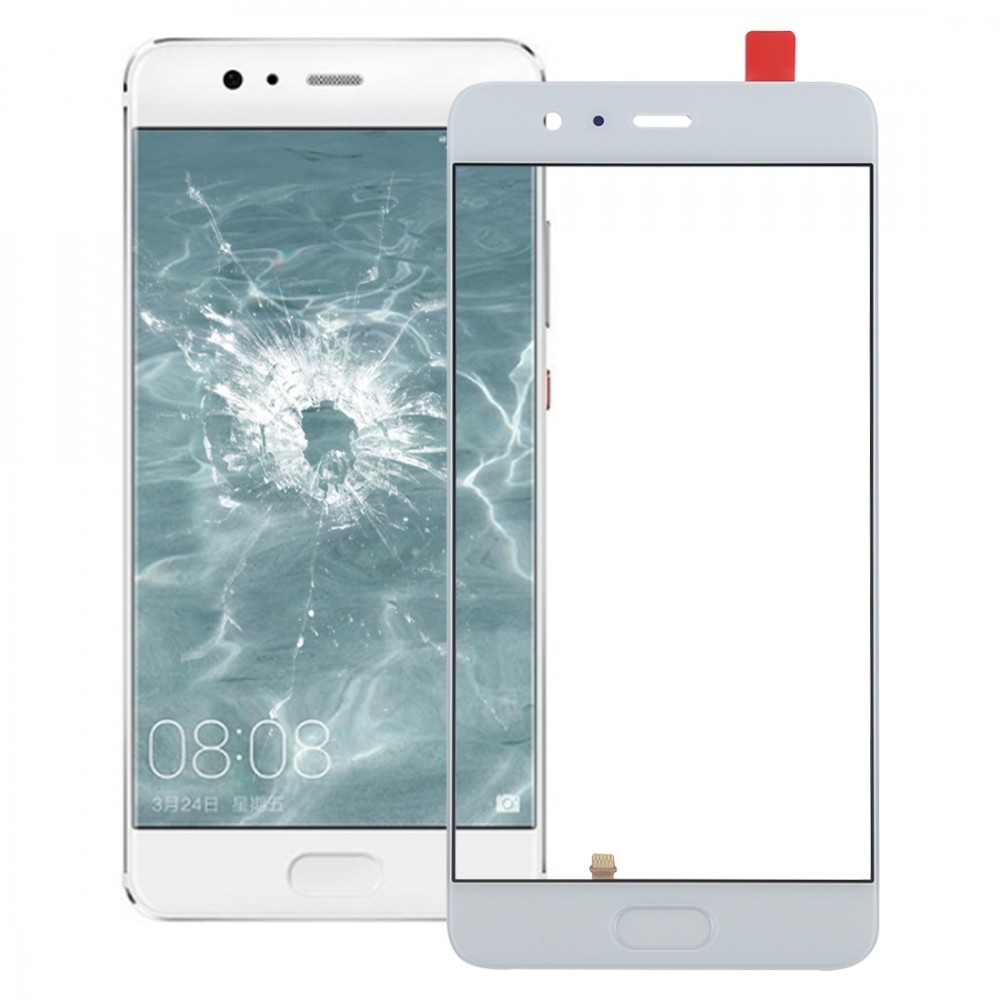 For Huawei P10 Plus Front Screen Outer Glass Lens, Support Fingerprint Identification (White) Huawei Replacement Parts Huawei P10 Plus